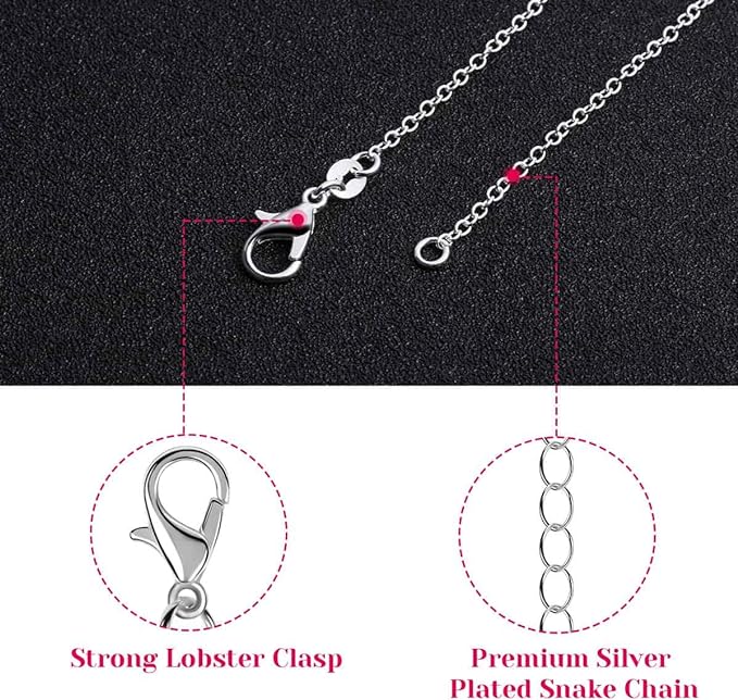 30 Pack Necklace Chains Bulk for Jewelry Making, Selizo Bulk Necklace Chains Silver Plated Cable Chains for Jewelry Making, 1.2 mm (18 Inches)